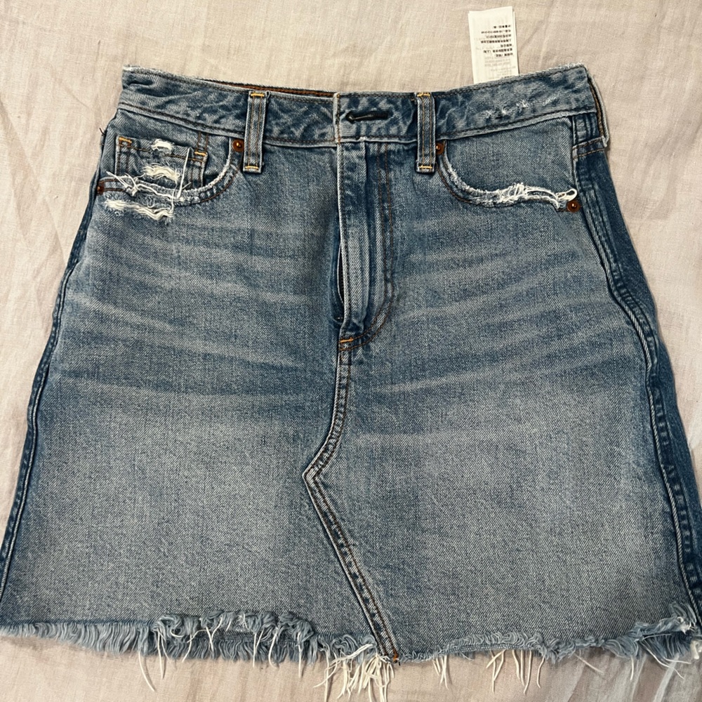 Abercrombie and Fitch Zoe Natural Rise Denim Skirt